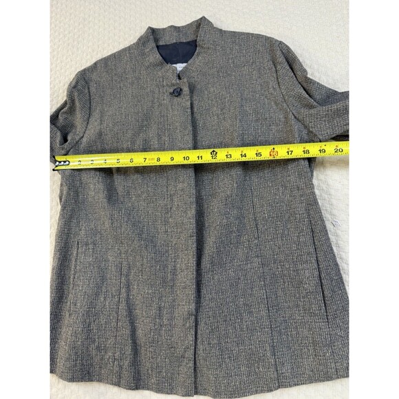 Dries Van Noten Jacket Embellished Cuffs Linen Blend‎ | Gray | Women's Size 44 M - Picture 12 of 13